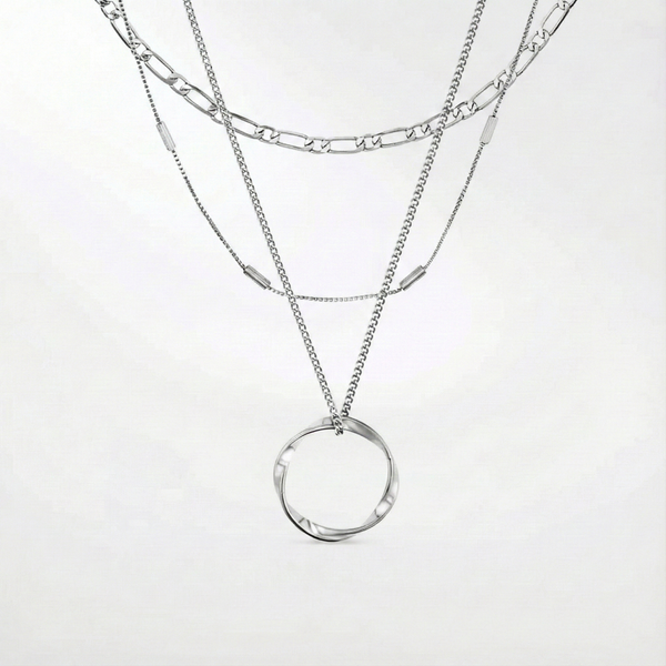 Open three-strand necklace